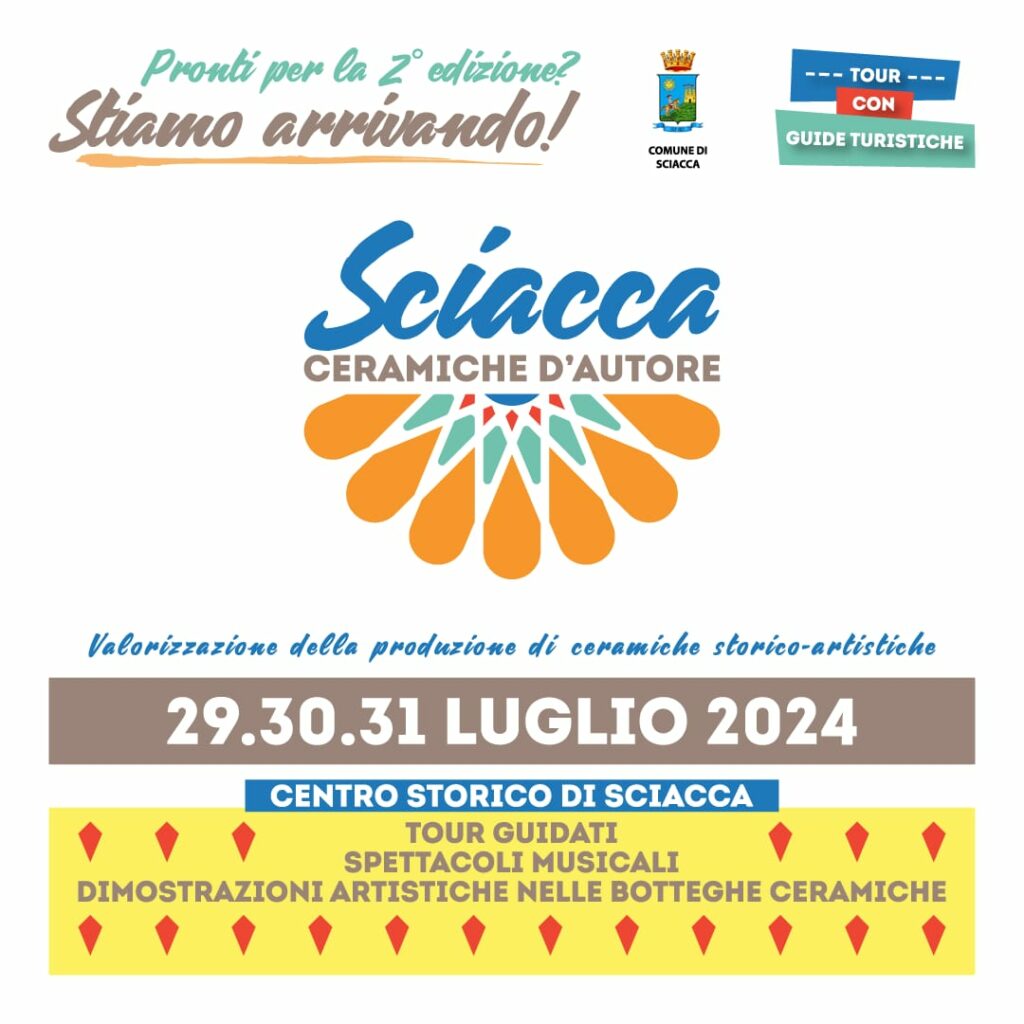 “SCIACCA CERAMICHE D’AUTORE”, SI PREPARA LA SECONDA EDIZIONE DAL 29 AL 31 LUGLIO